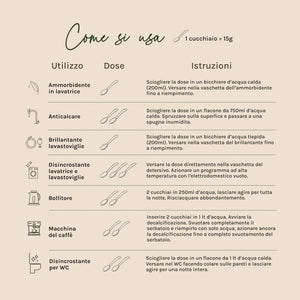 Acido Citrico (Anticalcare, “Ammorbidente” e “Brillantante”) -R5-
