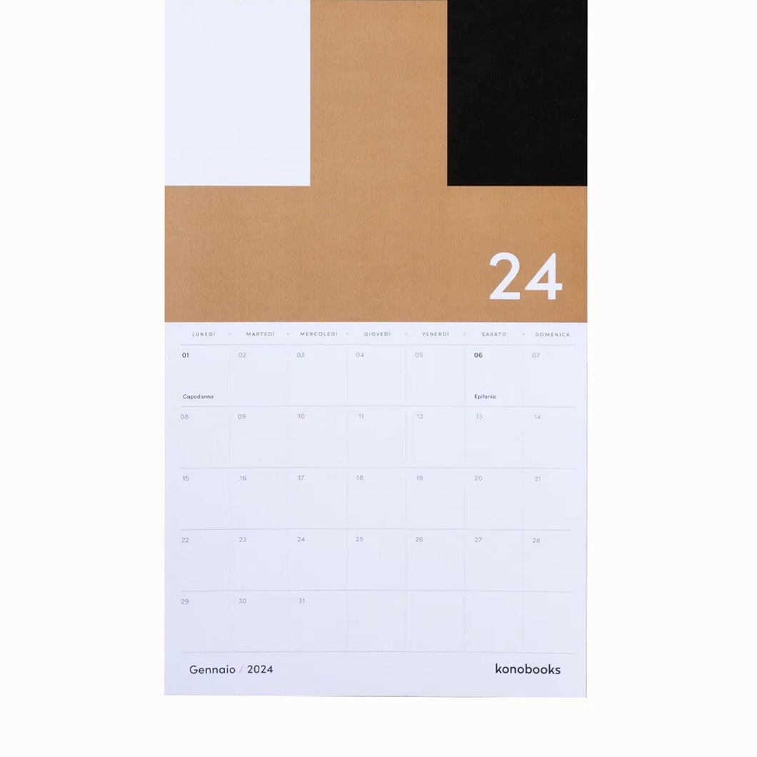 Calendario da Parete Sostenibile 2024 -Konobooks-