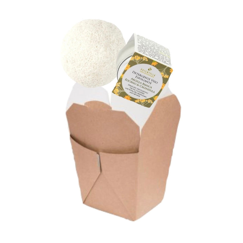 Box Regalo “Pelle di Seta” (Spugna Viso Konjac + Mini Detergente Viso 3in1)