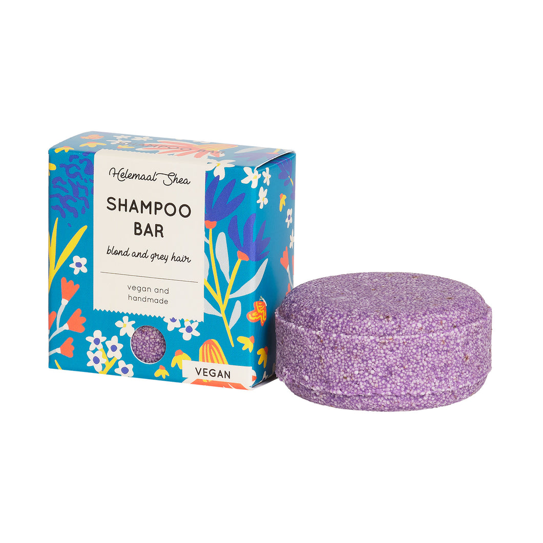 Shampoo Solido Antigiallo (per Capelli Biondi, Decolorati e Bianchi) -Helemaal Shea-
