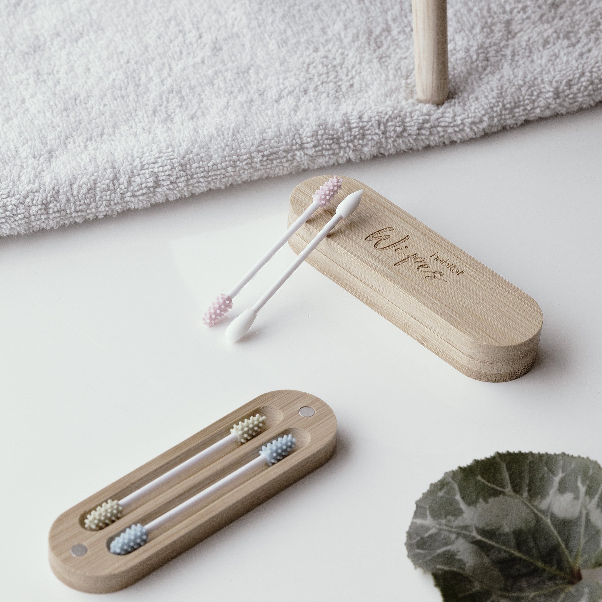 SUJ 6 Pezzi Cotton Fioc Riutilizzabile,Bastoncini Orecchie,Cotton